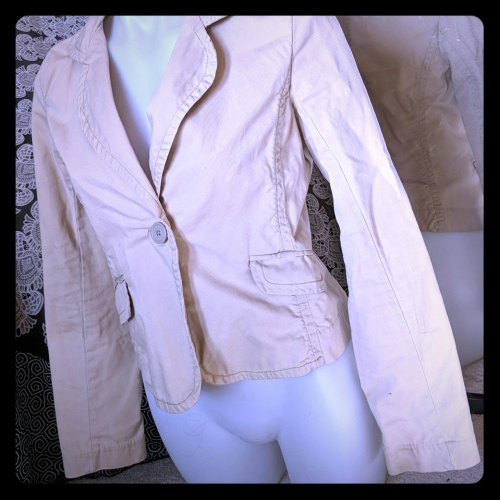 Mossimo Khaki One Button Front Jacket